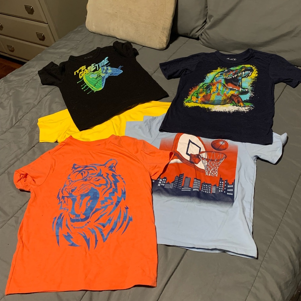 Kids Graphic Tee - Orange Tiger Short Sleeve Shirt